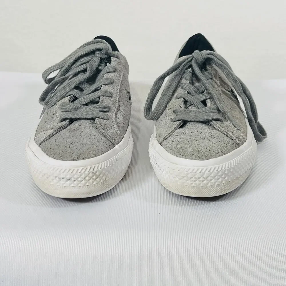 Converse Cons Skateboard Shoes Womens 8.5 Mens 6.5 Gray Punk Grunge Sneakers